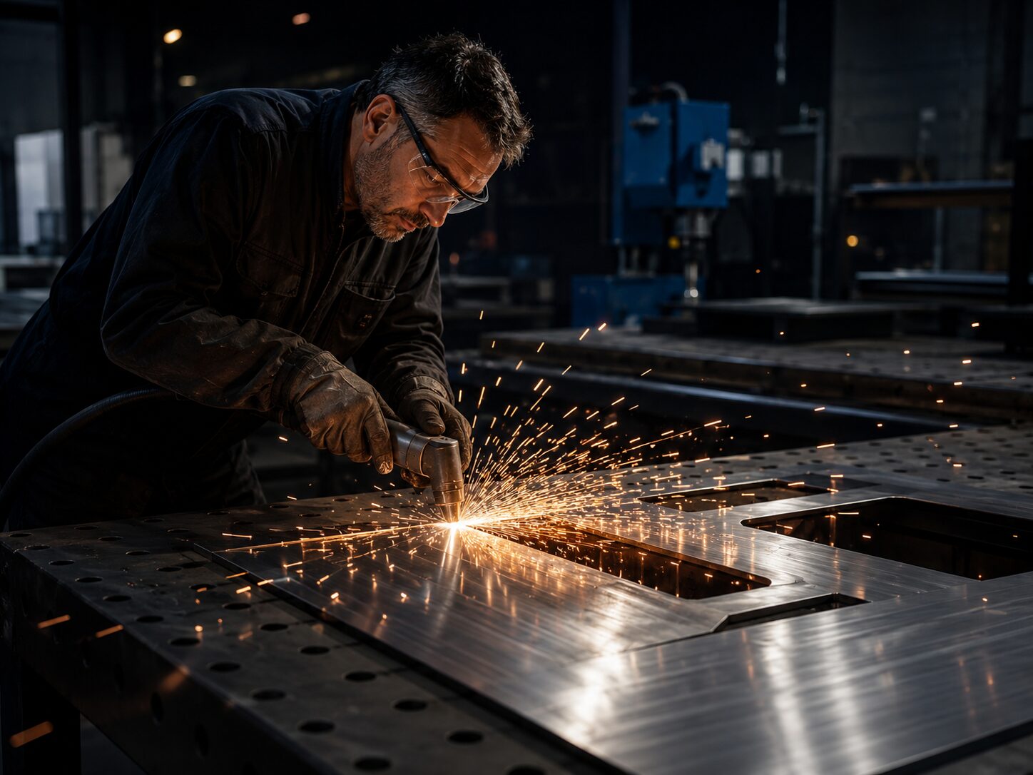製作現場：金属加工の様子